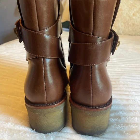 TORY BURCH- brown leather boots! 🤩👢Womens Size 9.5. Rare style! - Picture 7 of 9
